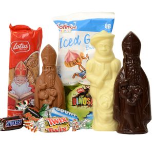 Chocolade sintfiguren en lekkers Sint 2021
